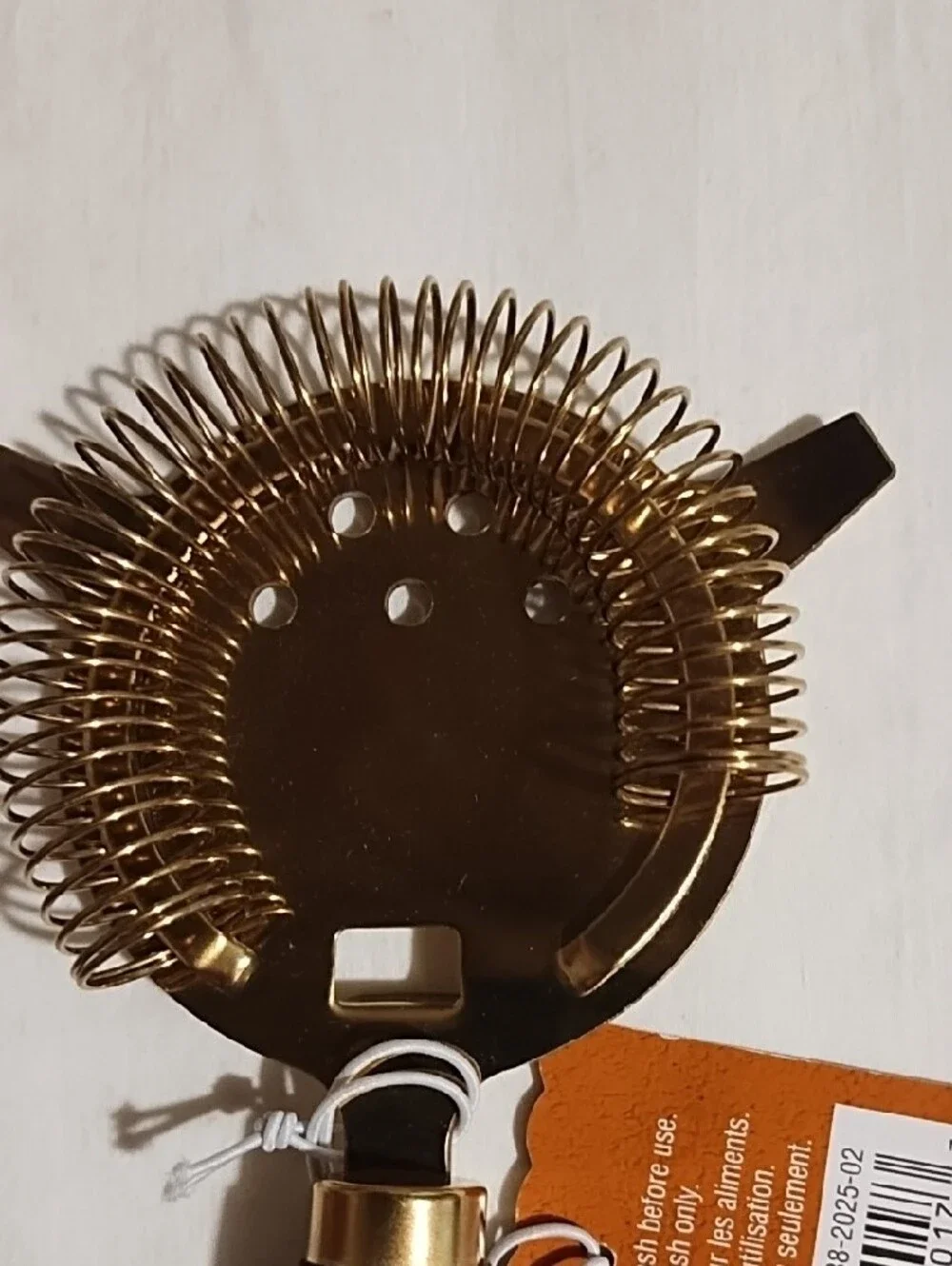 Ashland Gold and Wood Cocktail Strainer NWT.